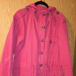 LAUREN RALPH LAUREN JEANS  ANDIRONDACK JACKET W/ HOOD RED Sz MED EUC